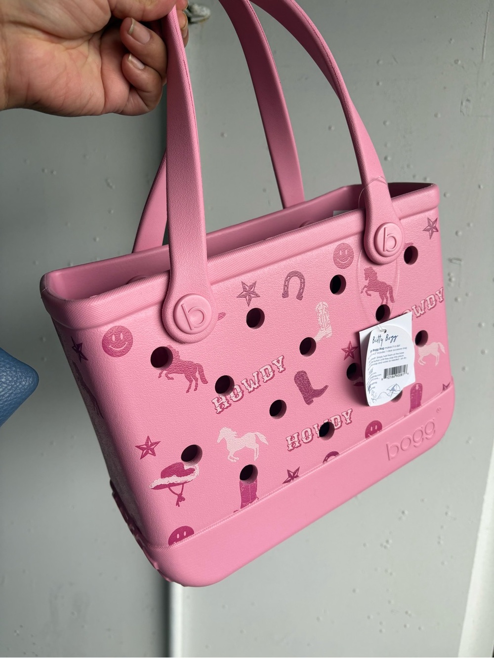 BOGG Pink 'Howdy' Mini Tote Bag